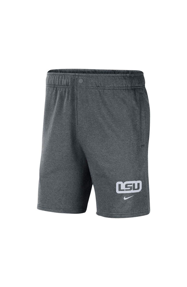 Nike Men's Nike Gray LSU Tigers Fleece Shorts, Alternate, color, Gray