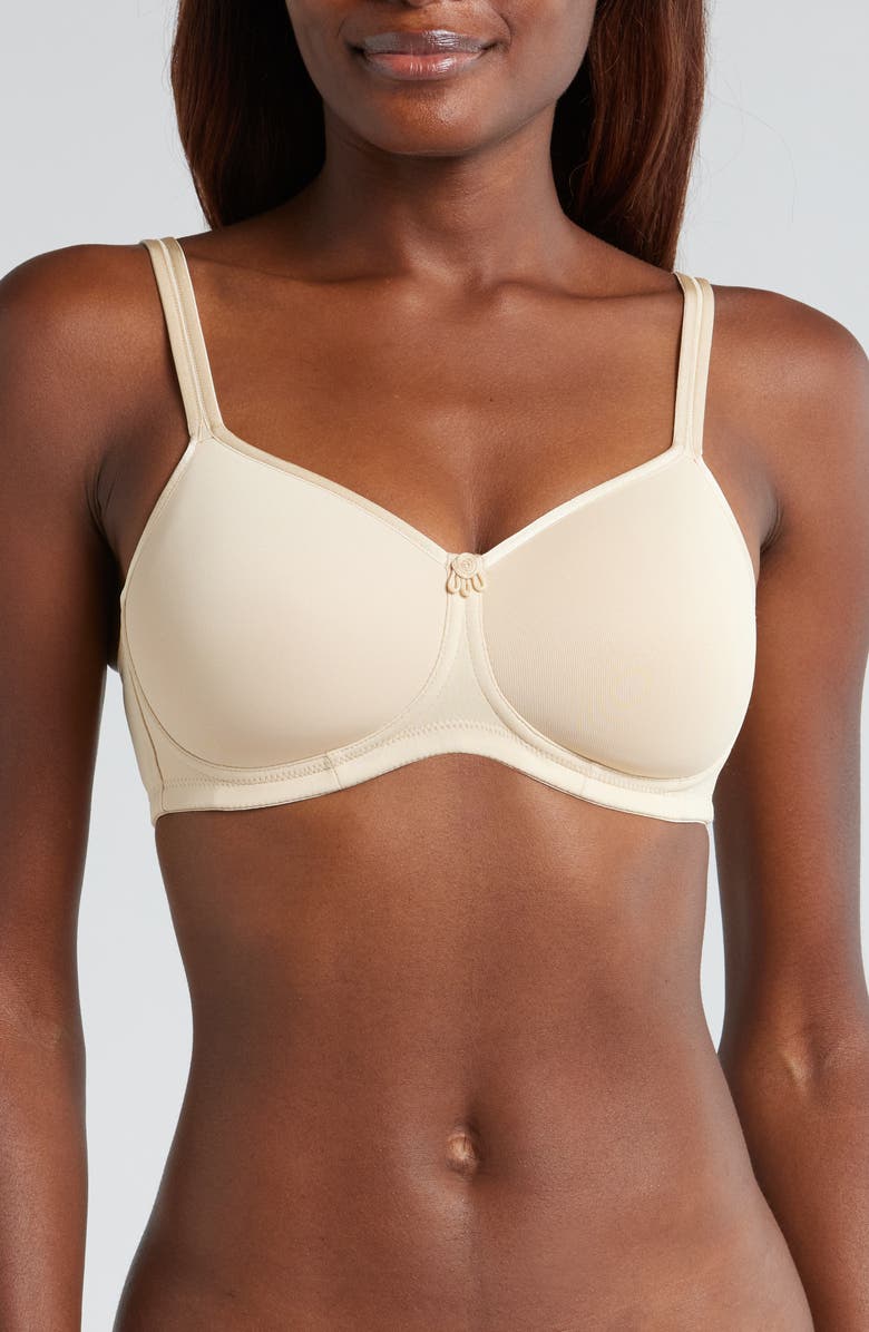 Amoena Mara Wireless Padded Prosthetic Bra, Main, color, Light Beige