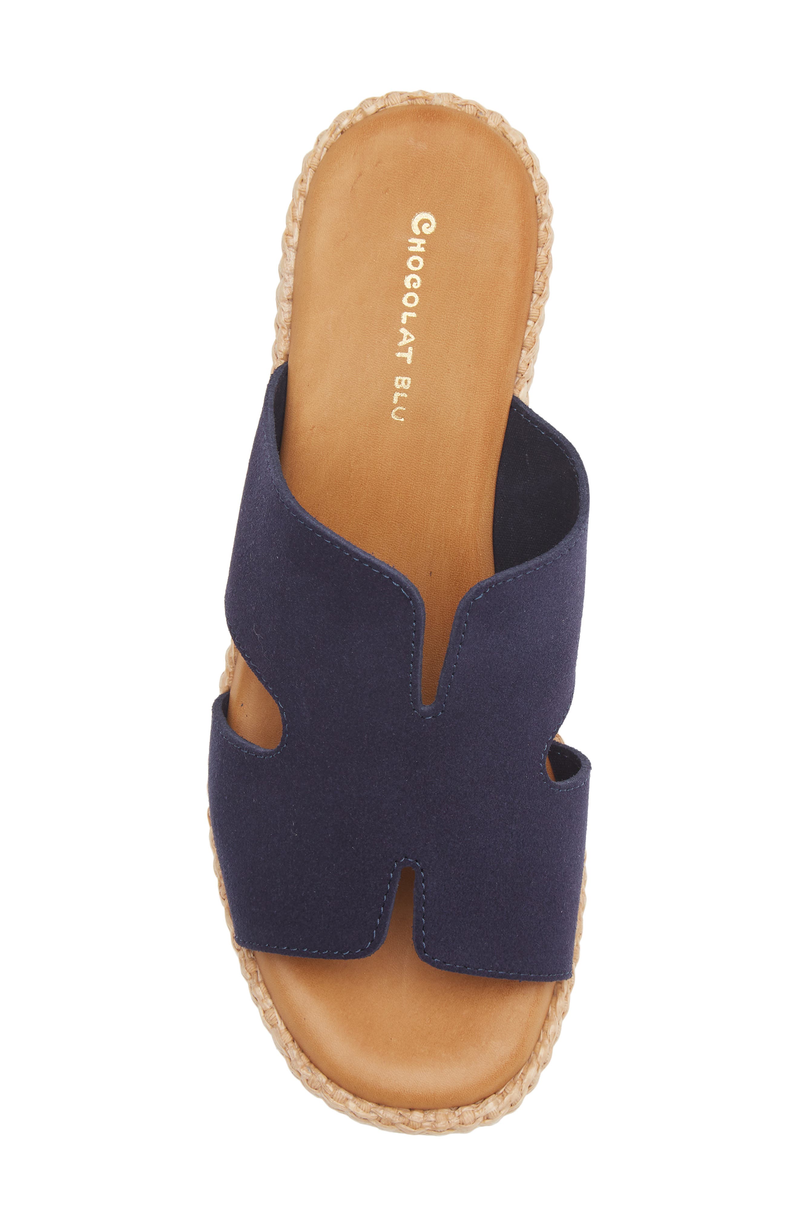 Jamie Platform Wedge Sandal, Alternate, color, NAVY SUEDE