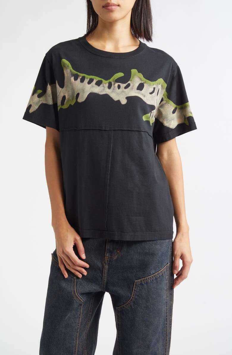 Eckhaus Latta Lapped Baby Tee, Main, color, Kelp