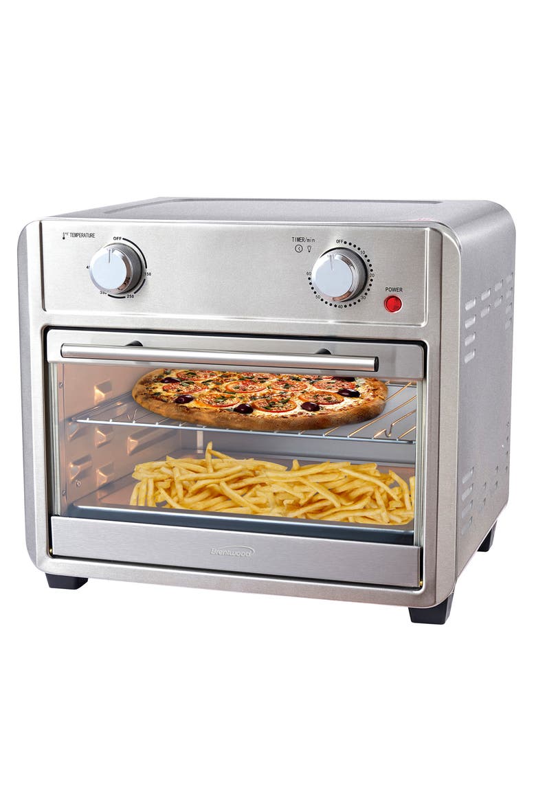 1700W 24 Quart Convection Air Fryer Toaster Oven Silver, Main, color, Silver