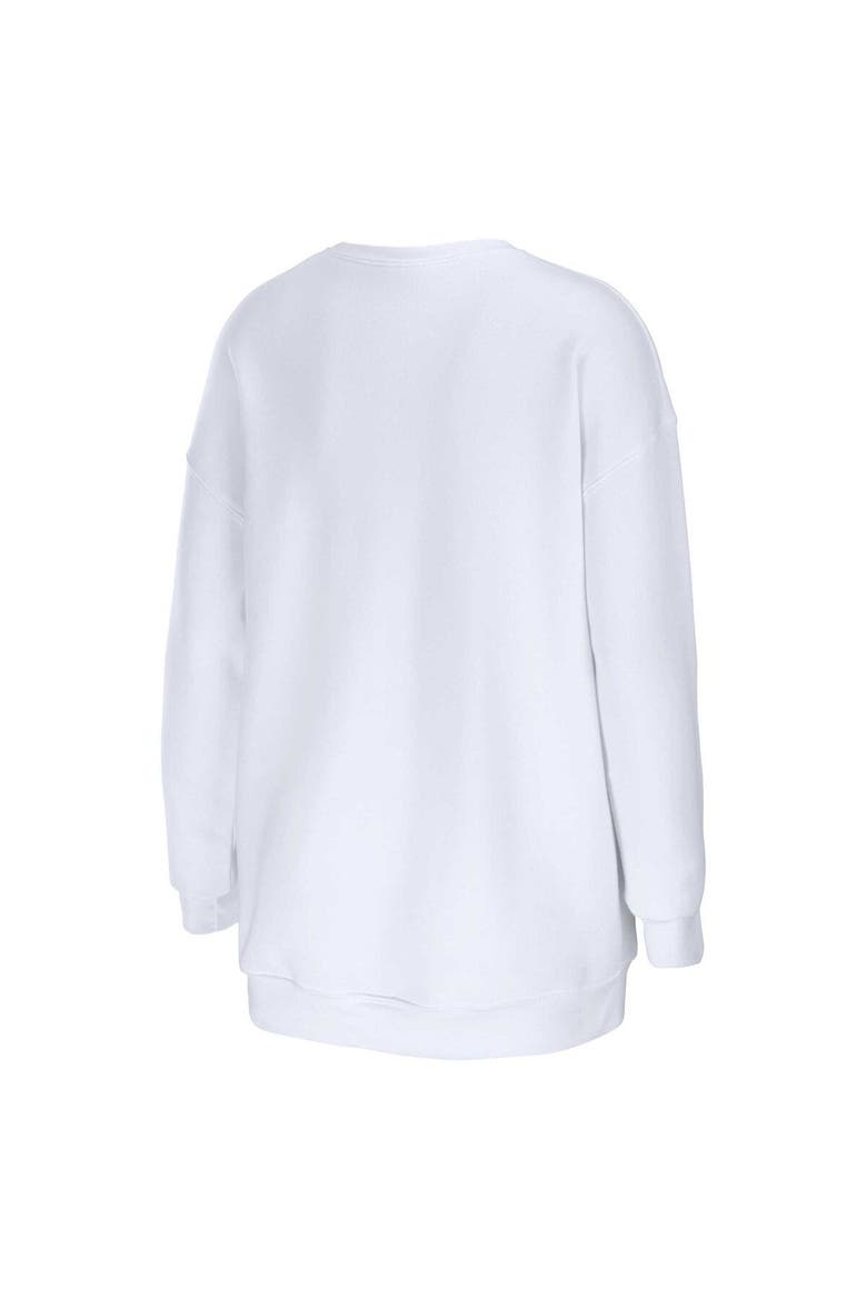 Women's WEAR by Erin Andrews White Miami Dolphins Domestic Pullover Sweatshirt, Alternate, color, White