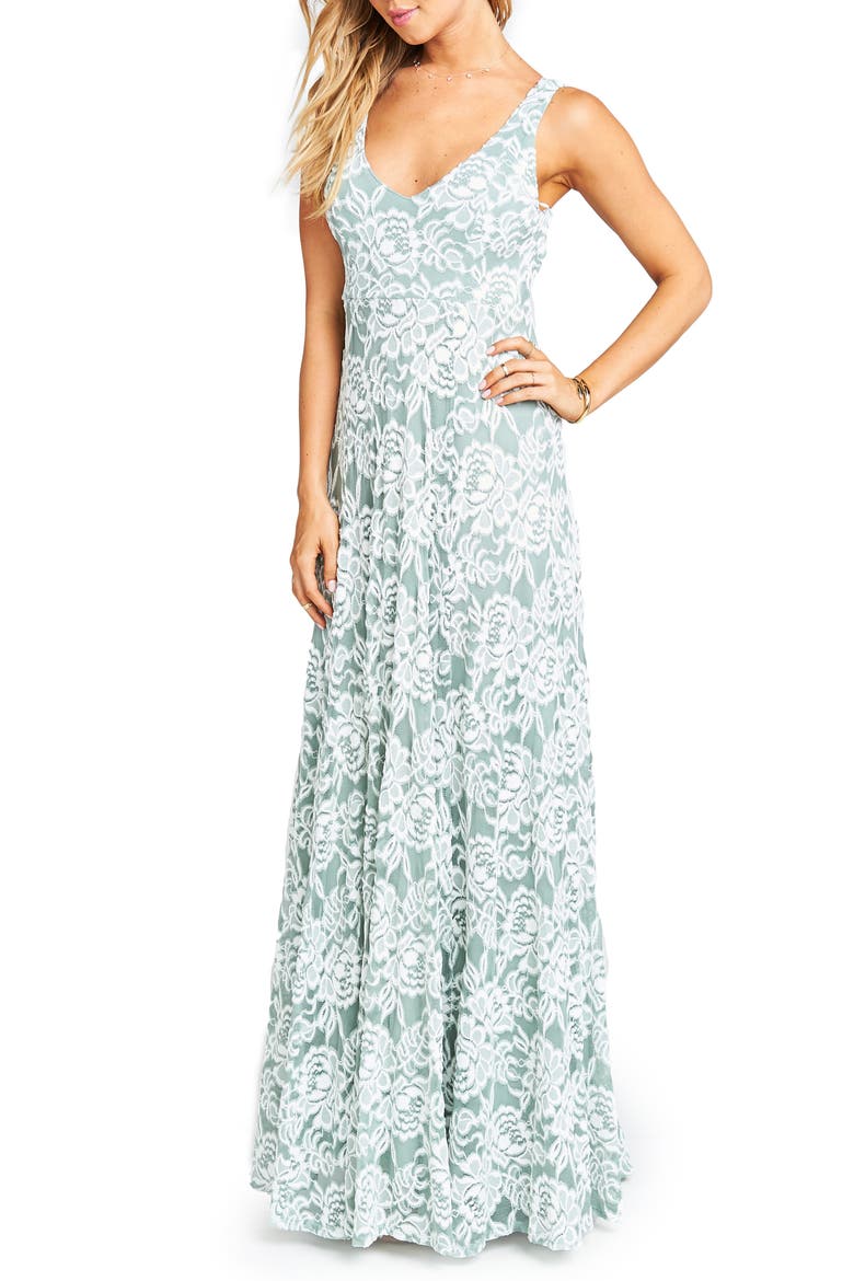 Jen Lace Dress, Alternate, color, LOVERS LACE SILVER SAGE