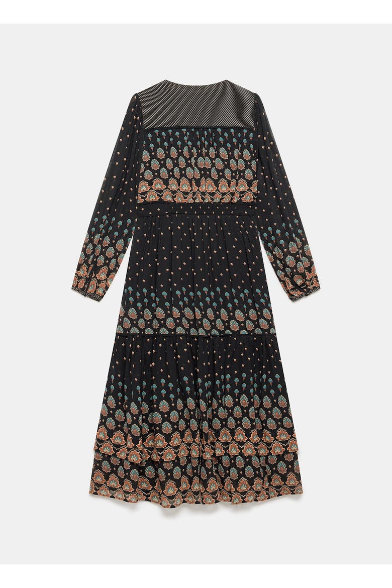 Boho Print Maxi Dress, Alternate, color, Black