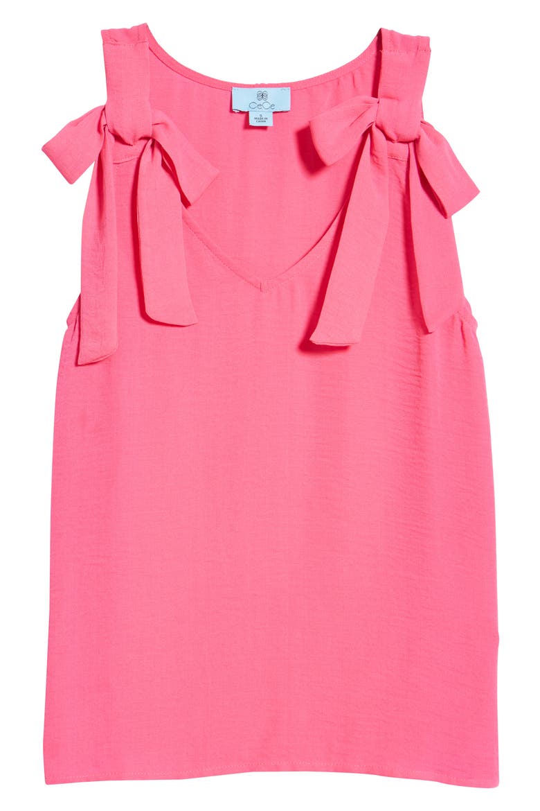 Bow Tie Tank, Alternate, color, BRIGHT ROSE