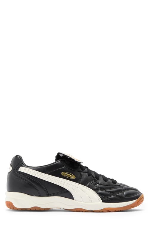 Puma 'king' Black Sneakers With Formstrip Logo Detail On The Side And Logo Patch On The Tongue In  Black-warm White