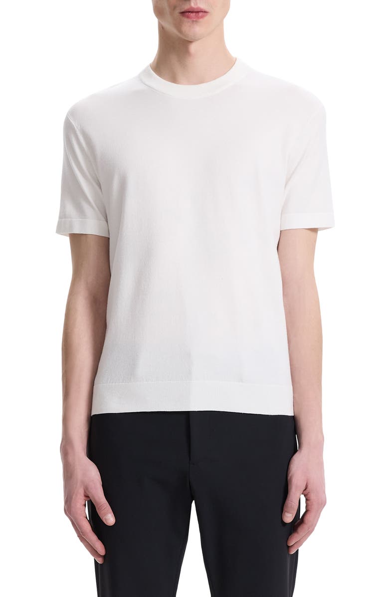 Theory Sarior Short Sleeve Sweater, Main, color, White