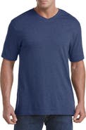 Harbor Bay by DXL Big & Tall Moisture-Wicking Jersey V-Neck T-Shirt