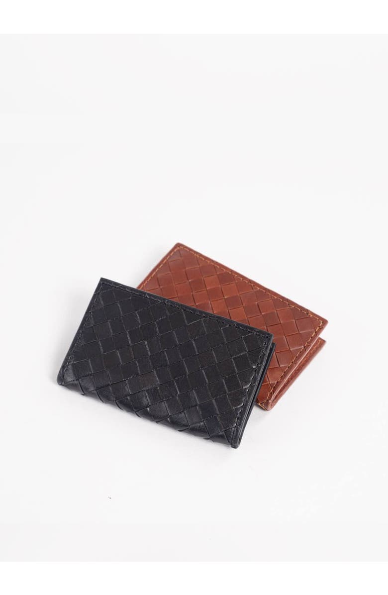Deux Mains Woven Card Holder, Alternate, color, Black