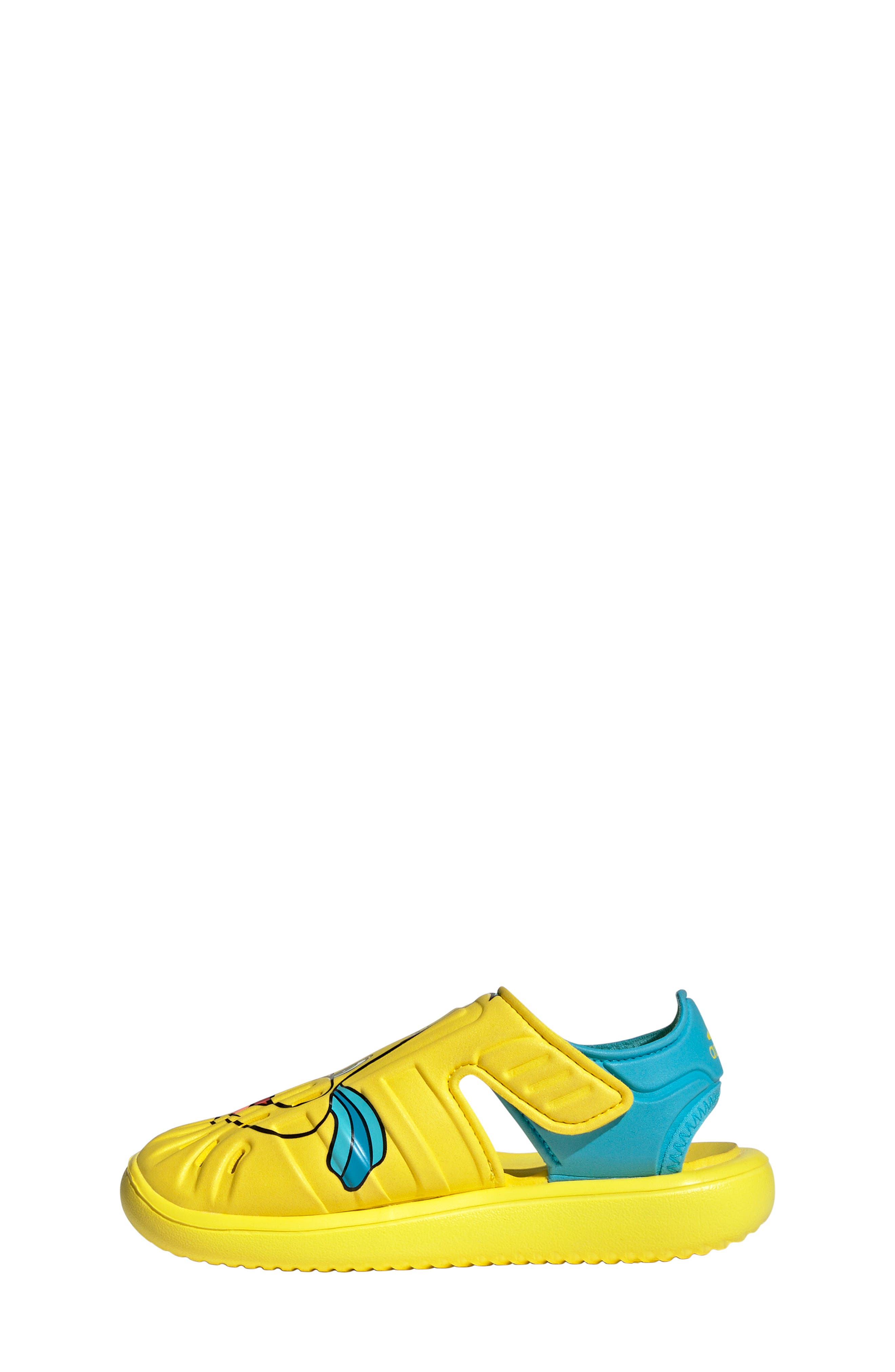 adidas x Disney<sup>®</sup> Kids' The Little Mermaid Flounder Water Sandal, Alternate, color, 