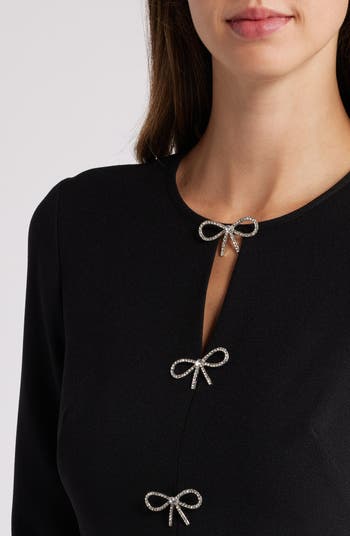 Bow Embellished A-Line Dress