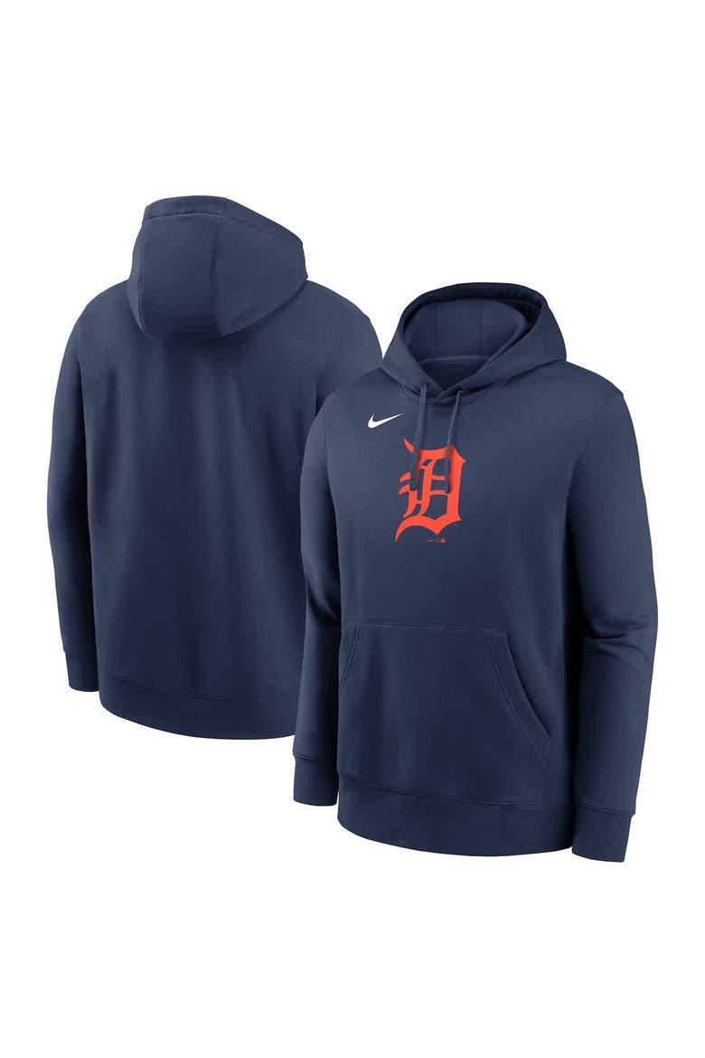 Men's Nike Navy Detroit Tigers Logo Club Fleece Pullover Hoodie, Main, color, Navy