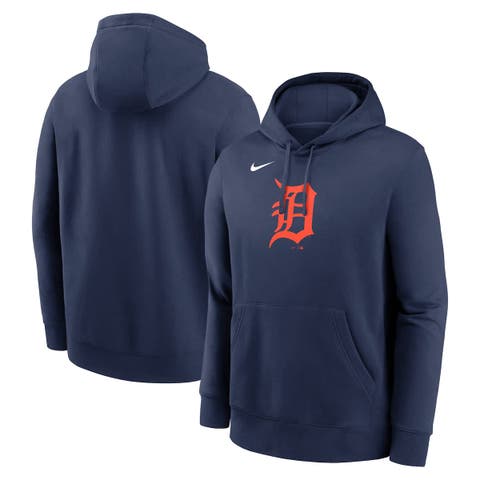 Men's Nike Navy Detroit Tigers Logo Club Fleece Pullover Hoodie