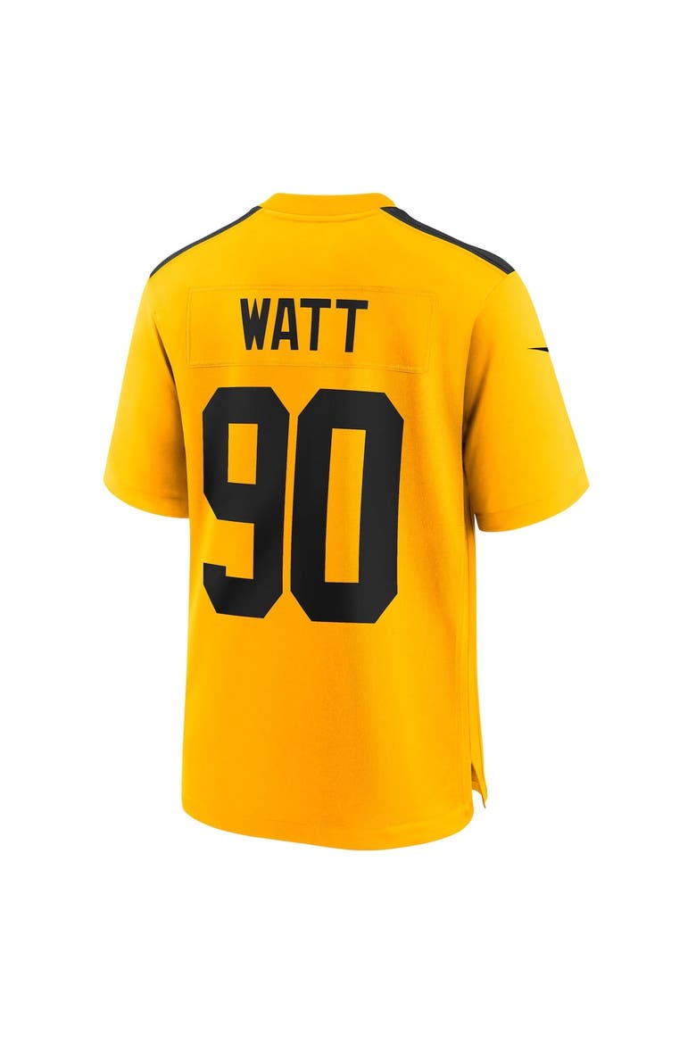 Youth Nike T.J. Watt Gold Pittsburgh Steelers Alternate 1933 Throwback Game Jersey, Alternate, color, Gold