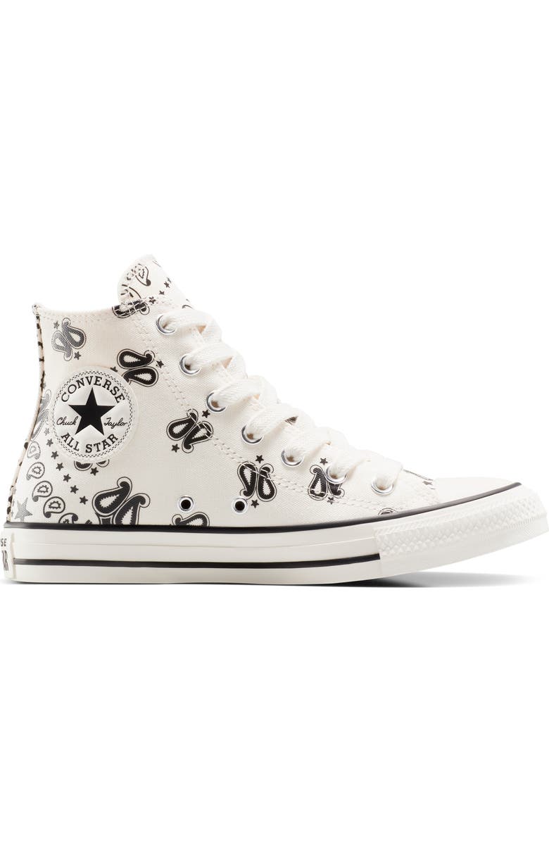 Converse Gender Inclusive Chuck Taylor<sup>®</sup> All Star<sup>®</sup> High Top Sneaker, Alternate, color, Egret/ Black/ Egret