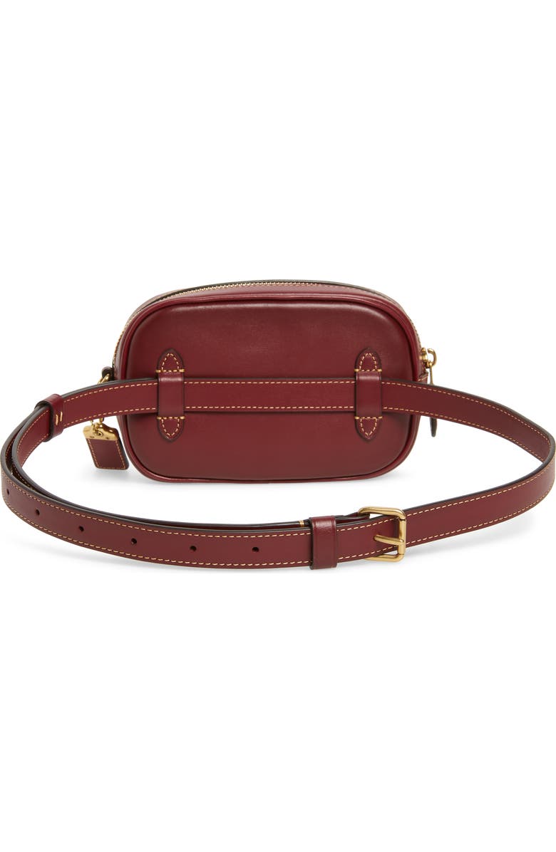 COACH Signature Jacquard & Leather Belt Bag, Alternate, color,