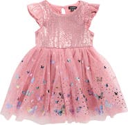 Zunie Kids' Flutter Sequin Foil Party Dress