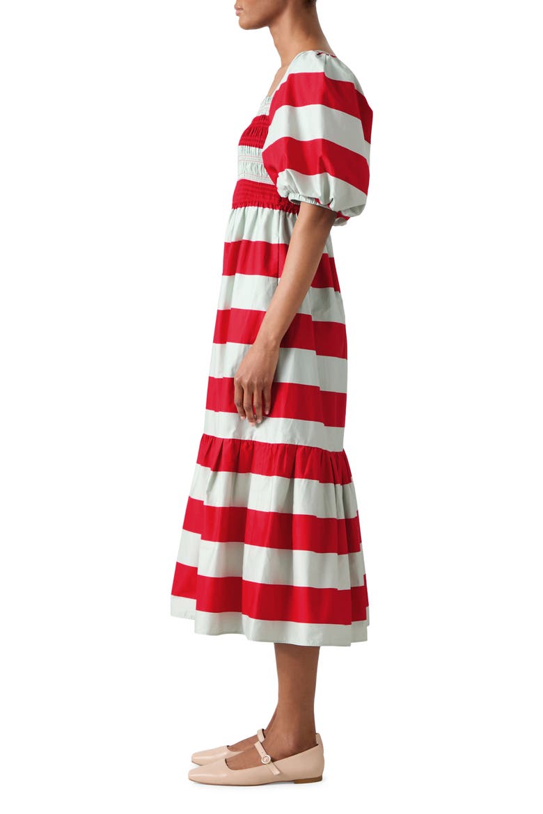 Ruby Bold Stripe Maxi Dress, Alternate, color, RED MULTI