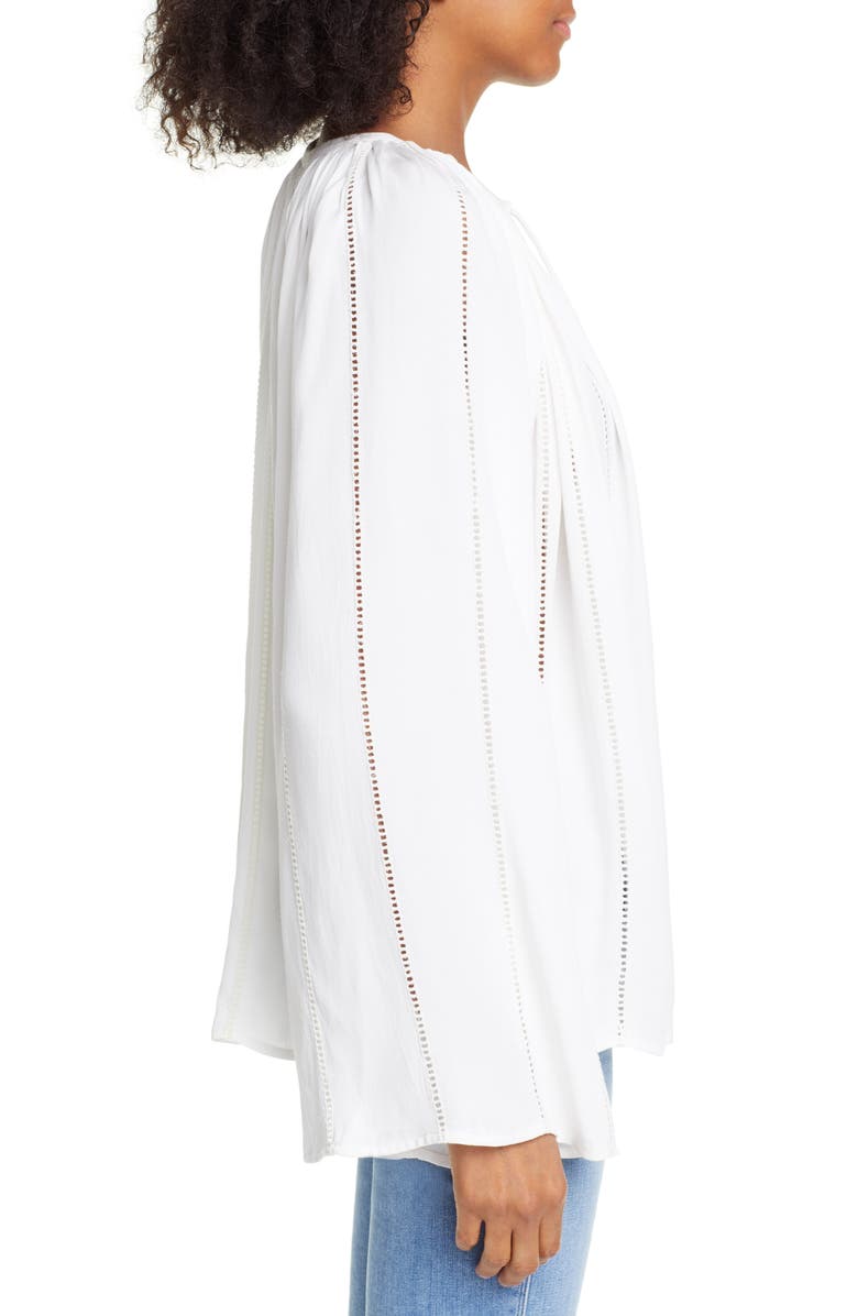 FRAME Lattice Peasant Top, Alternate, color,