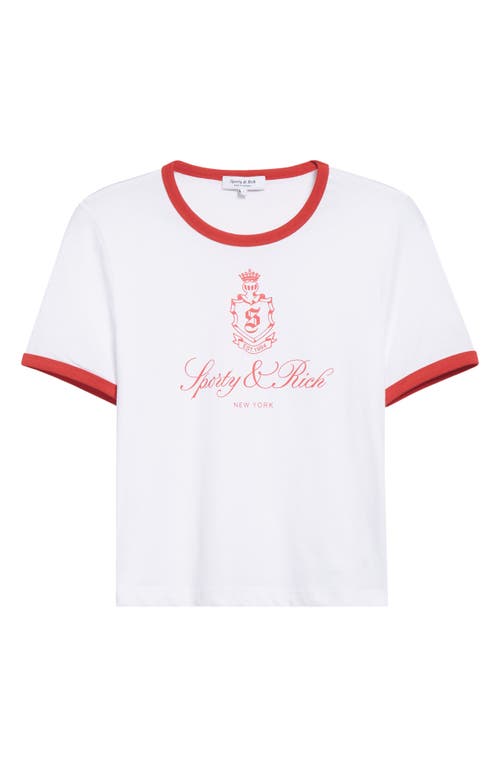 Sporty And Rich Sporty & Rich Vendome Graphic Ringer T-shirt In Multi