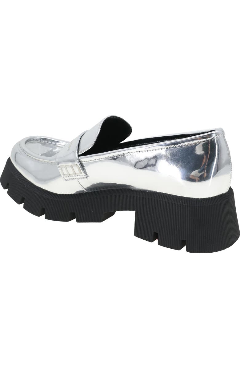 BCBGeneration Rama Platform Penny Loafer, Alternate, color, Silver