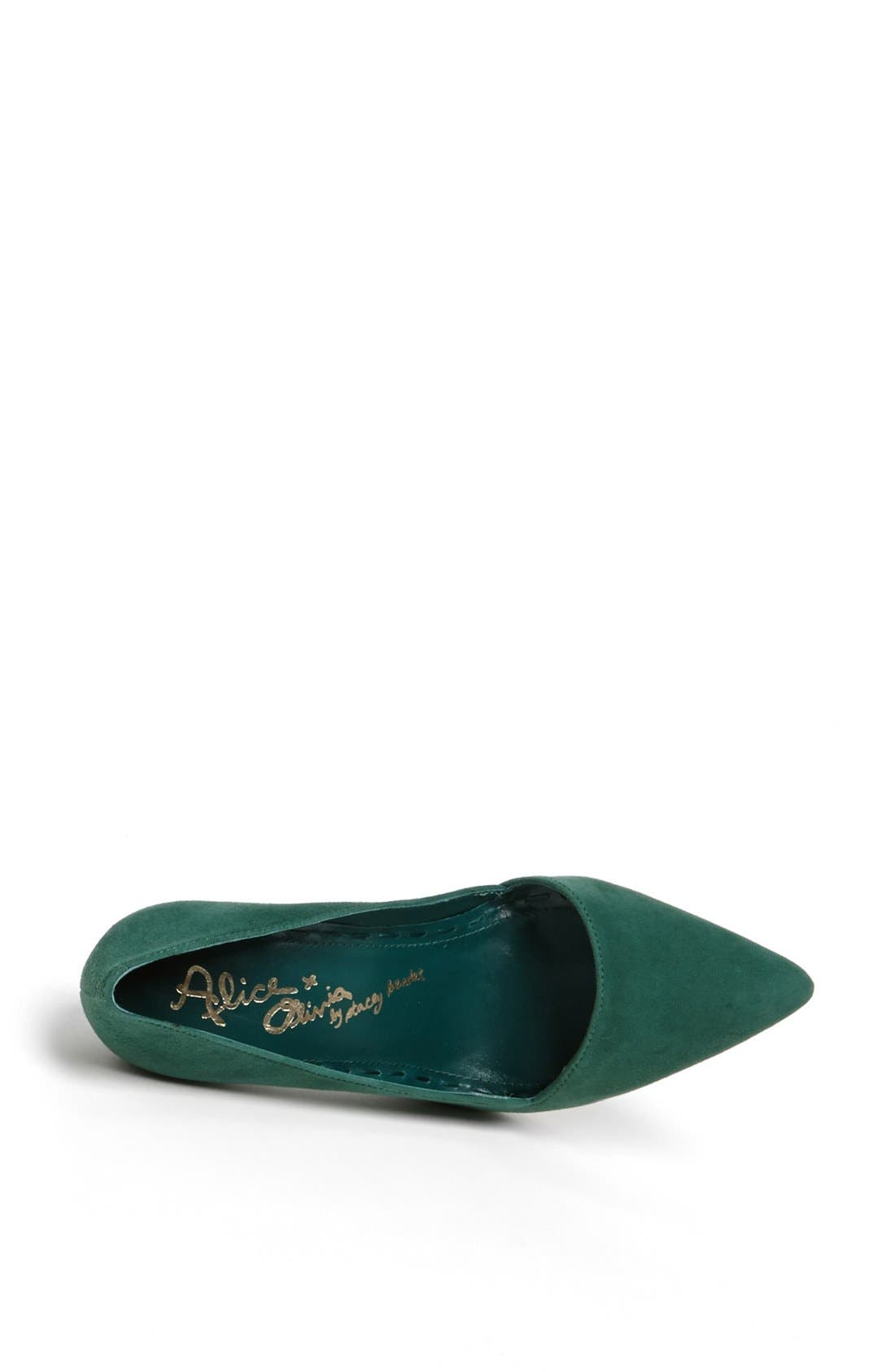 'Dina' Suede Pump, Alternate, color, EMERALD SUEDE