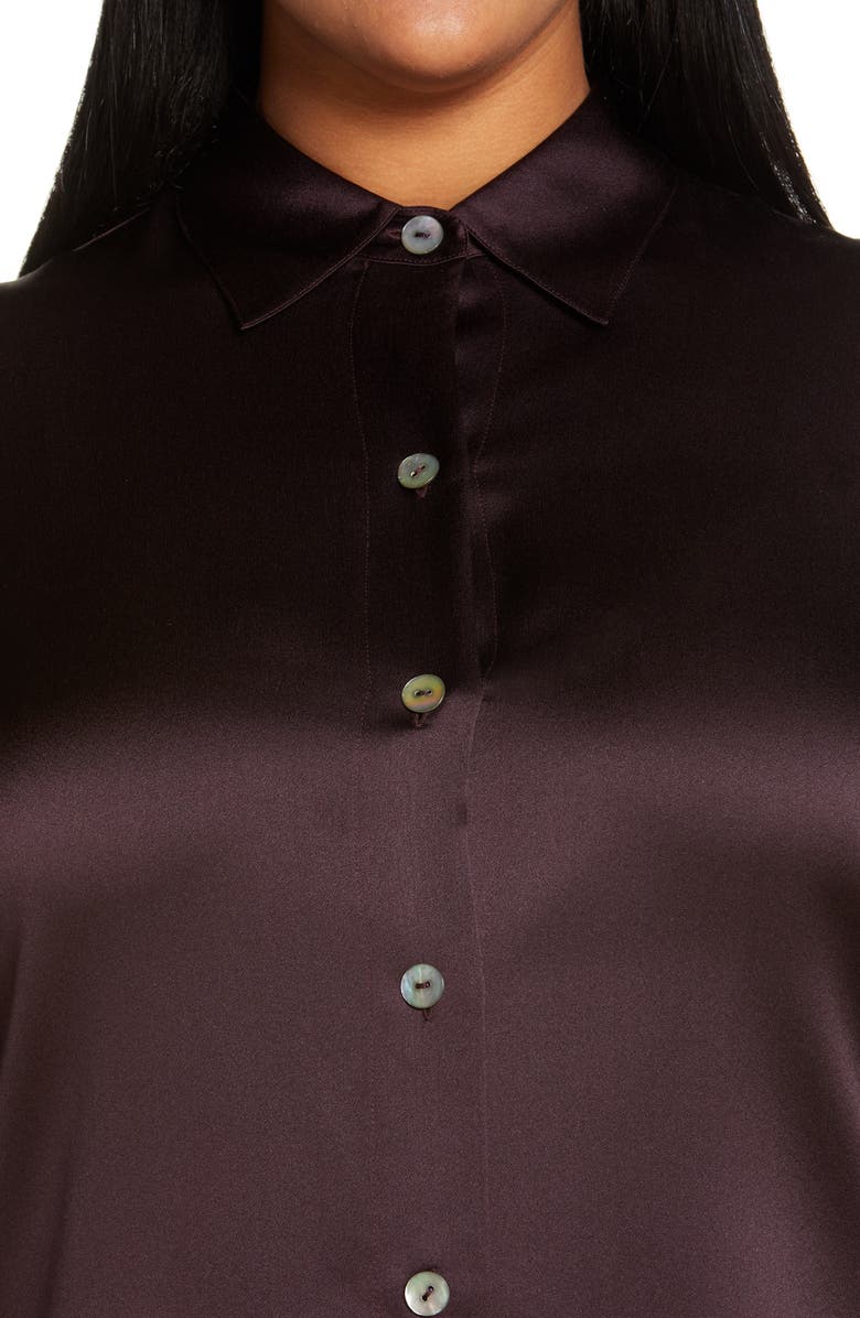 Vince Relaxed Button-Up Silk Blouse, Alternate, color,