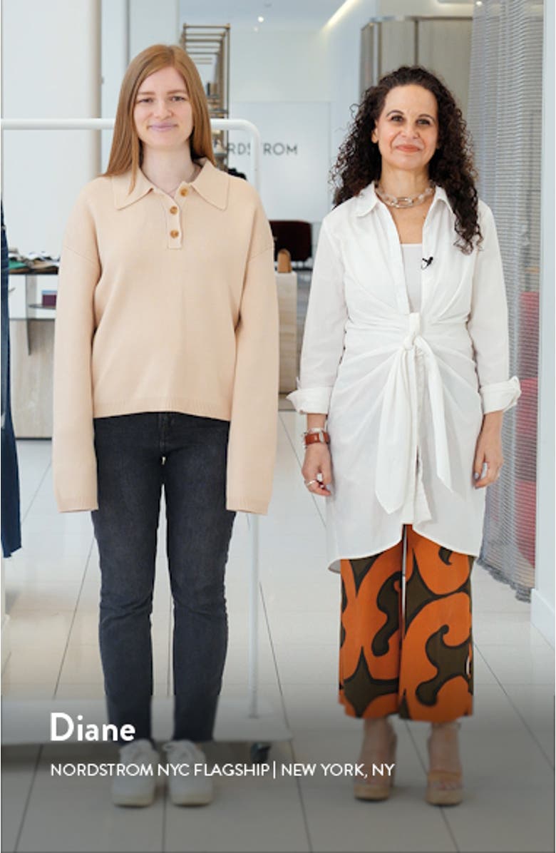 Long Sleeve Rib Polo Sweater, sales video thumbnail