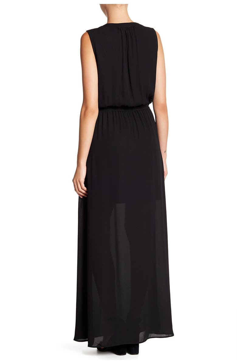 DR2 by Daniel Rainn Woven Tie Waist Maxi Dress, Alternate, color, 