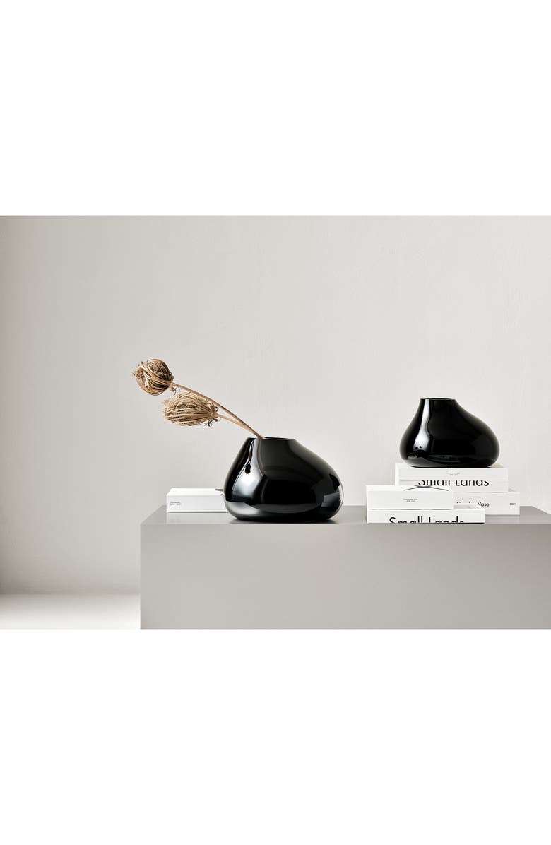 Orrefors Ebon Medium Vase, Alternate, color, Black