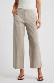 Wit & Wisdom Wyatt Skyrise Crop Wide Leg Twill Pants