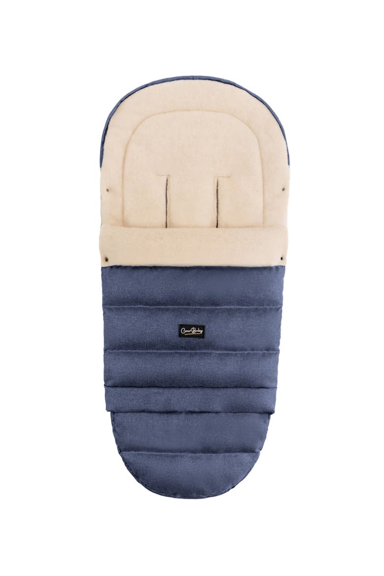 Arctic Organic Wool Adjustable Footmuff, Main, color, Navy