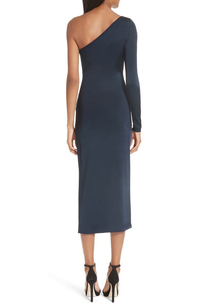 CUSHNIE et Ochs Denise Twist Detail One-Shoulder Dress, Alternate, color, 