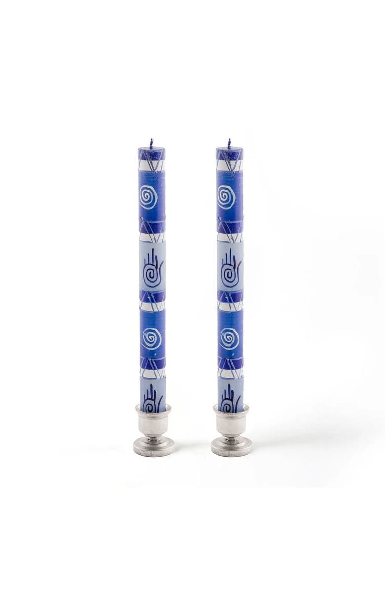 Thumbprint Artifacts Hamsa Painted Candles - Set of 2, Main, color, Hamsa - 9"