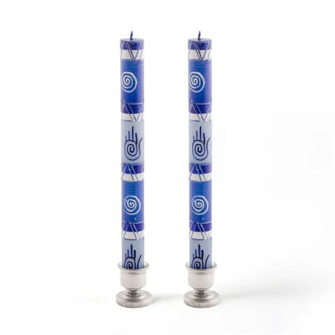 Hamsa Painted Candles - Set of 2