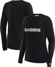 WEAR by Erin Andrews Women's WEAR by Erin Andrews x Gracie Hunt Black Las Vegas Raiders Mesh Panel Long Sleeve T-Shirt