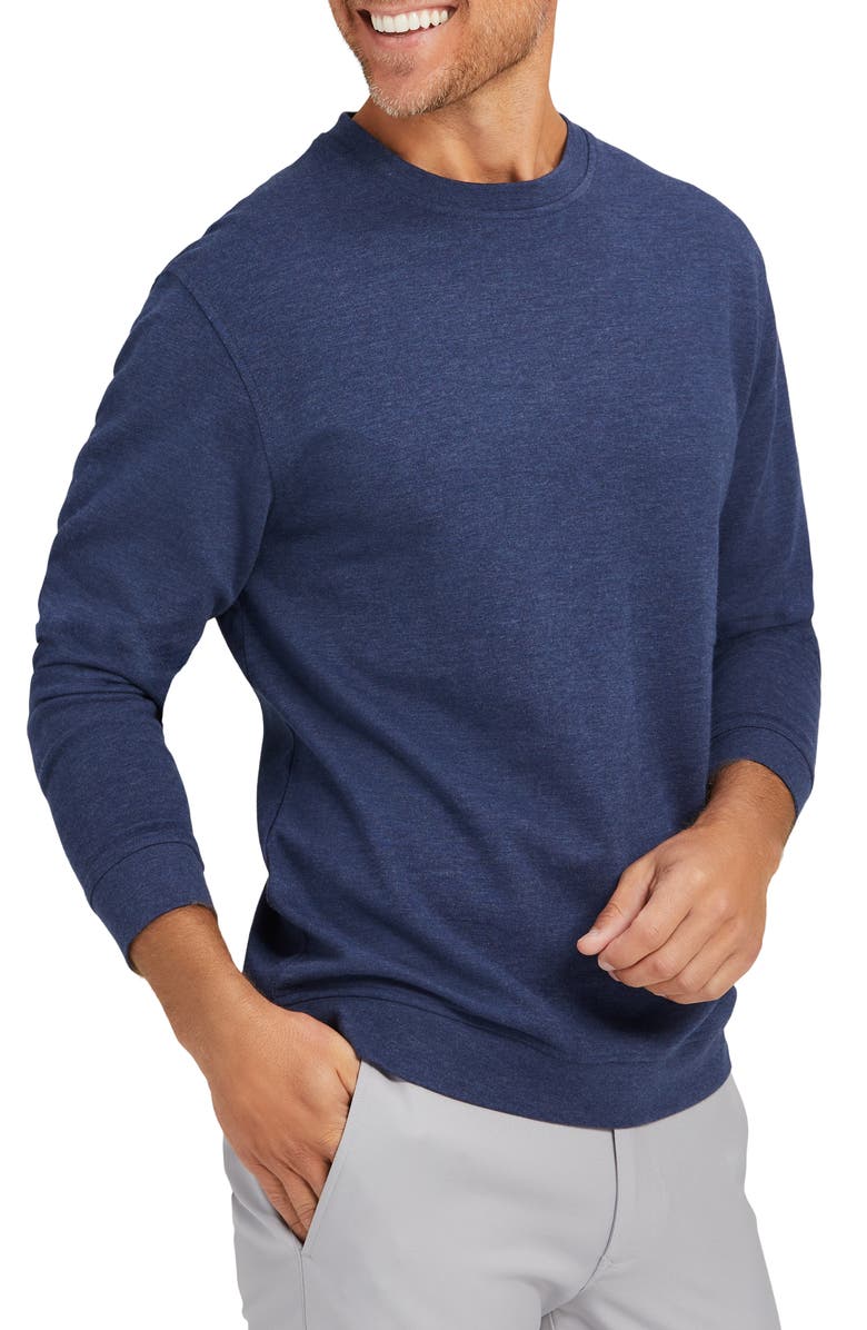 Mizzen+Main Fairway Trim Fit Cotton Blend Long Sleeve Crewneck Sweatshirt, Main, color,