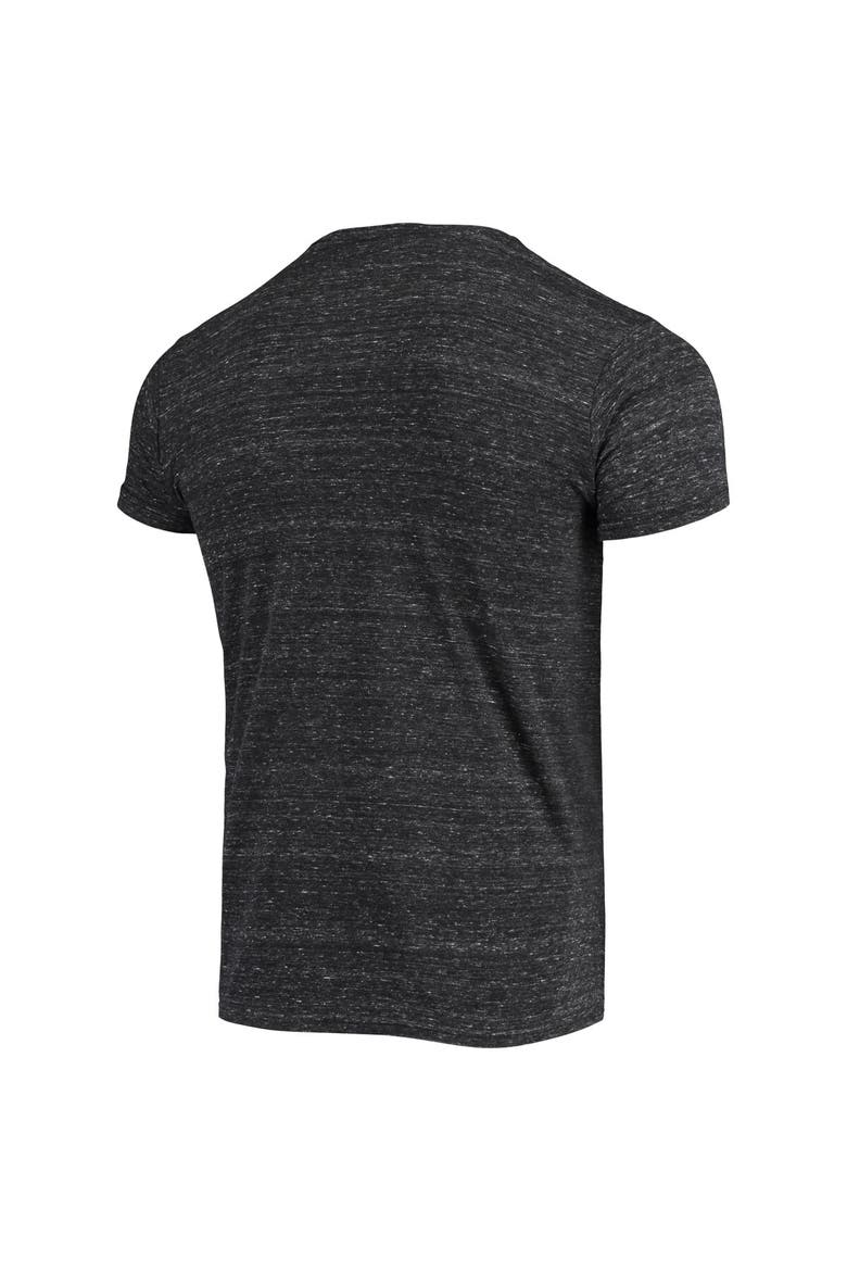Men's Original Retro Brand Black Oklahoma State Cowboys Batter Slub Vintage Tri-Blend T-Shirt, Alternate, color, Heather Black