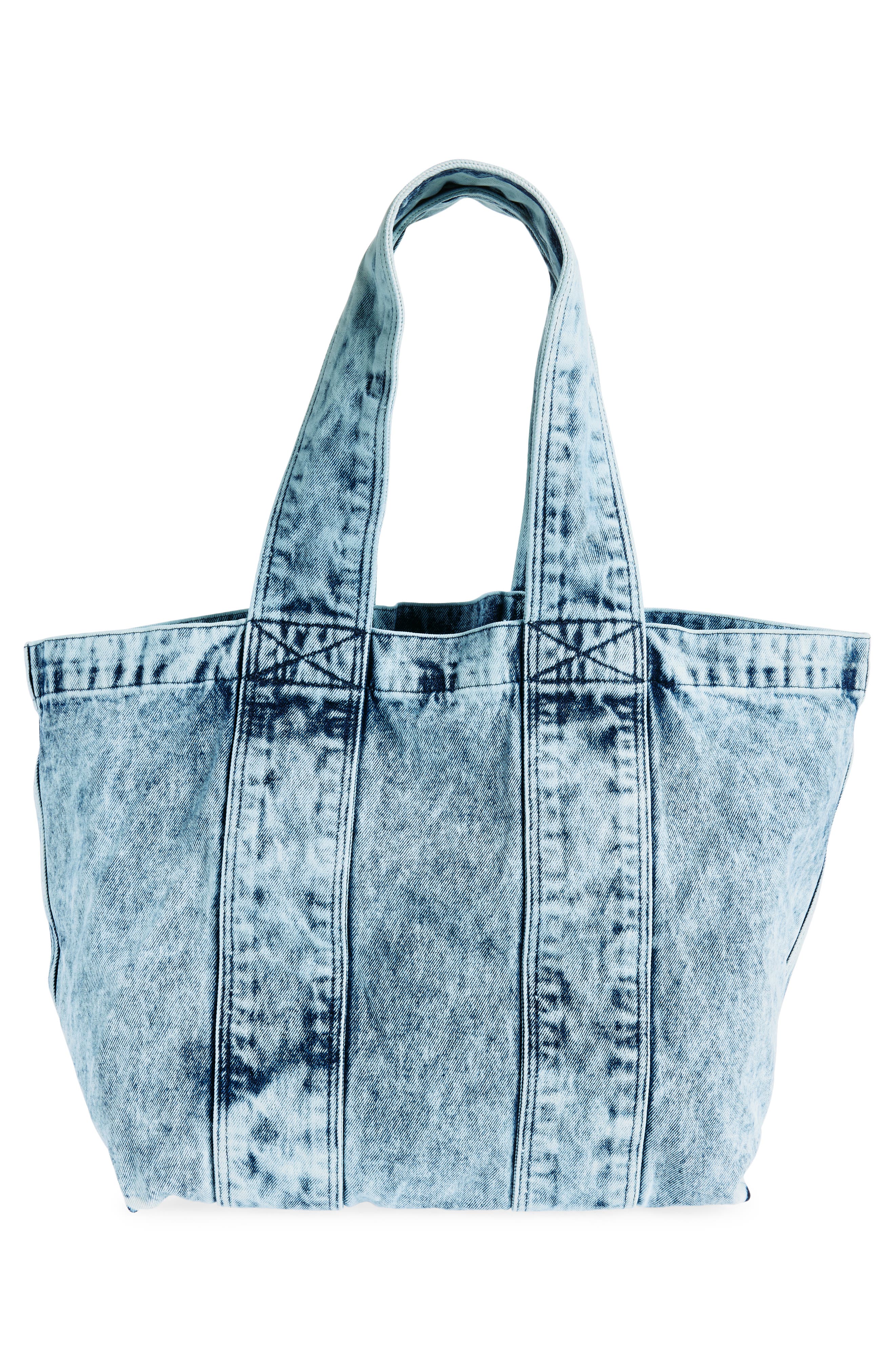AllSaints Izzy Denim Tote, Alternate, color, 