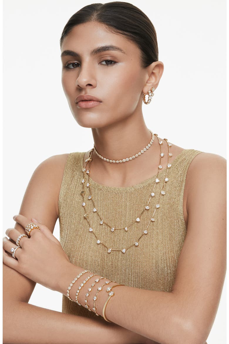 Imber All Round Crystal Bracelet, Alternate, color, WHITE/ GOLD
