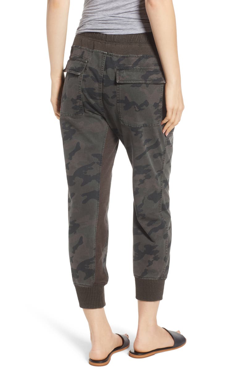 James Perse Contrast Waist Camo Jogger Pants, Alternate, color, Artillery Camo