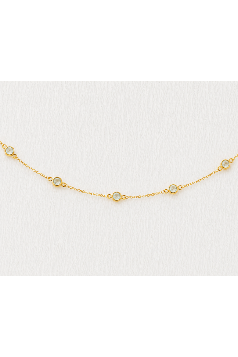 March Birthstone Bracelet Aquamarine, Alternate, color, Gold