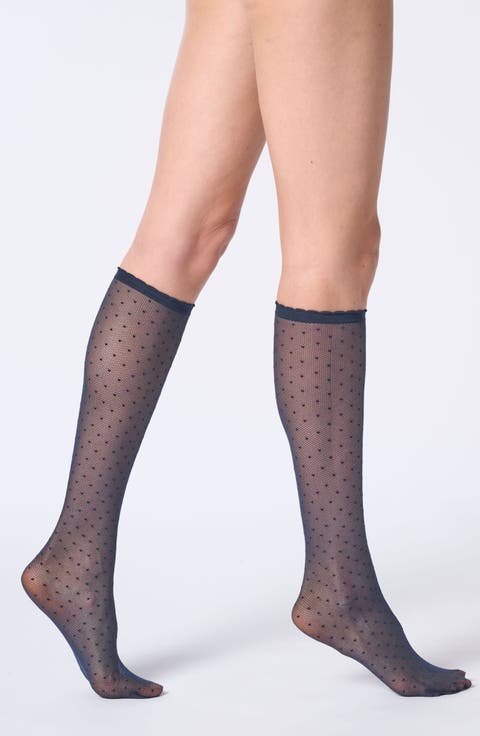 Plumetis Knee High Tights