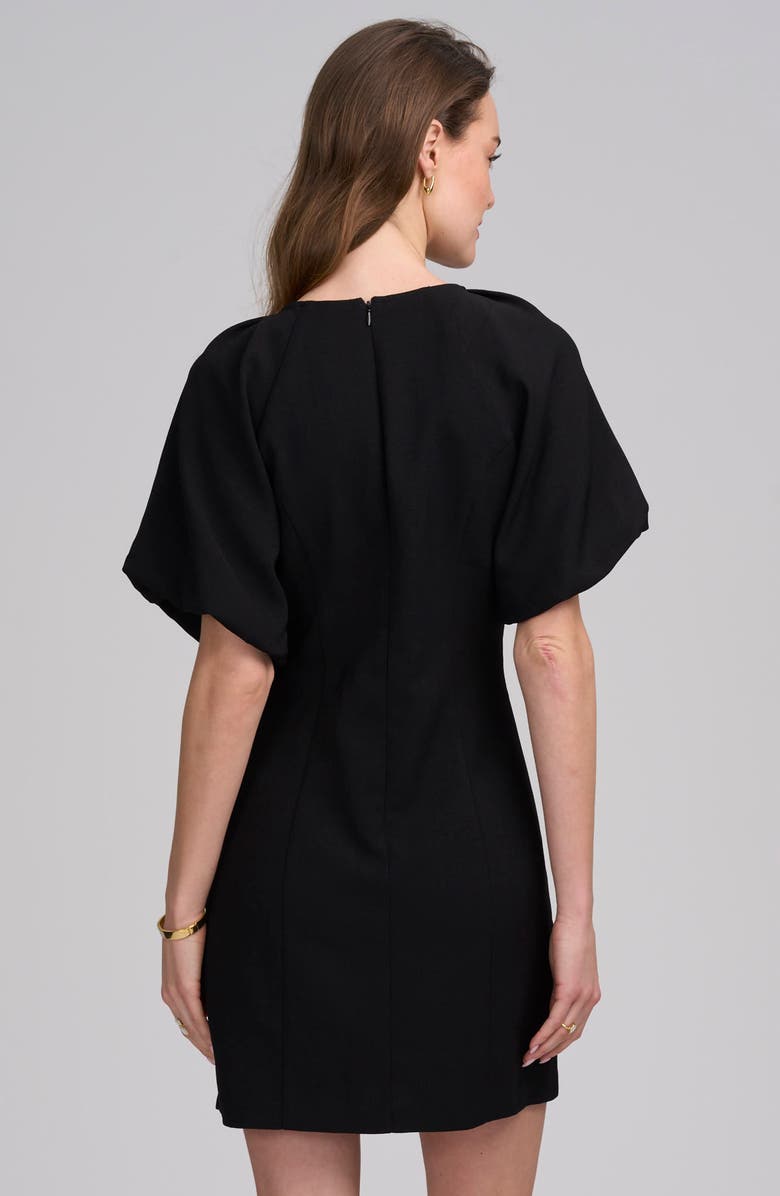 ELLE Collection Balloon Sleeve Dress, Alternate, color, Black
