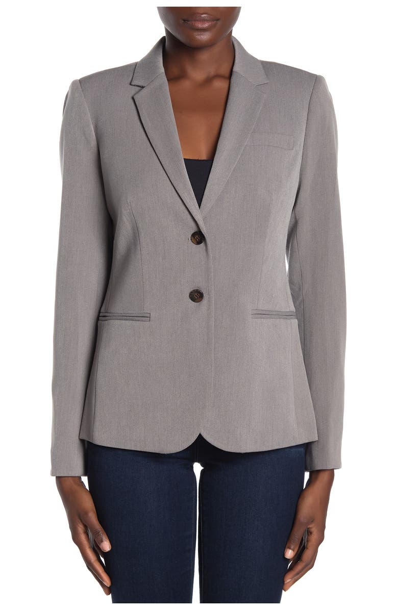 Magaschoni Long Sleeve Notch Collar Two Button Blazer, Alternate, color,