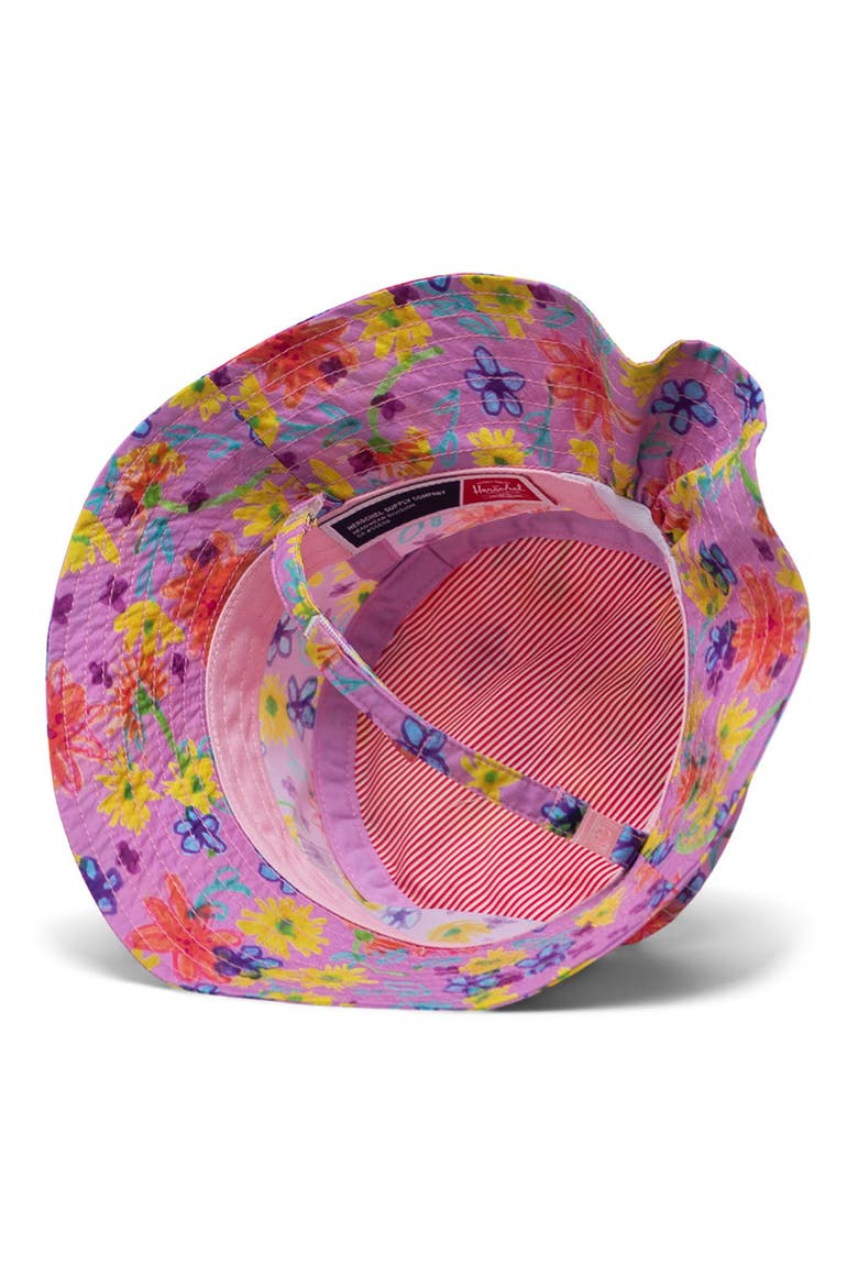 Beach Bucket Hat, Alternate, color, SCRIBBLE FLORAL