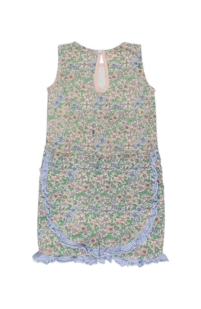 Lilly + Sid Organic Cotton Ditsy Floral Print Jumpsuit, Alternate, color, Multi
