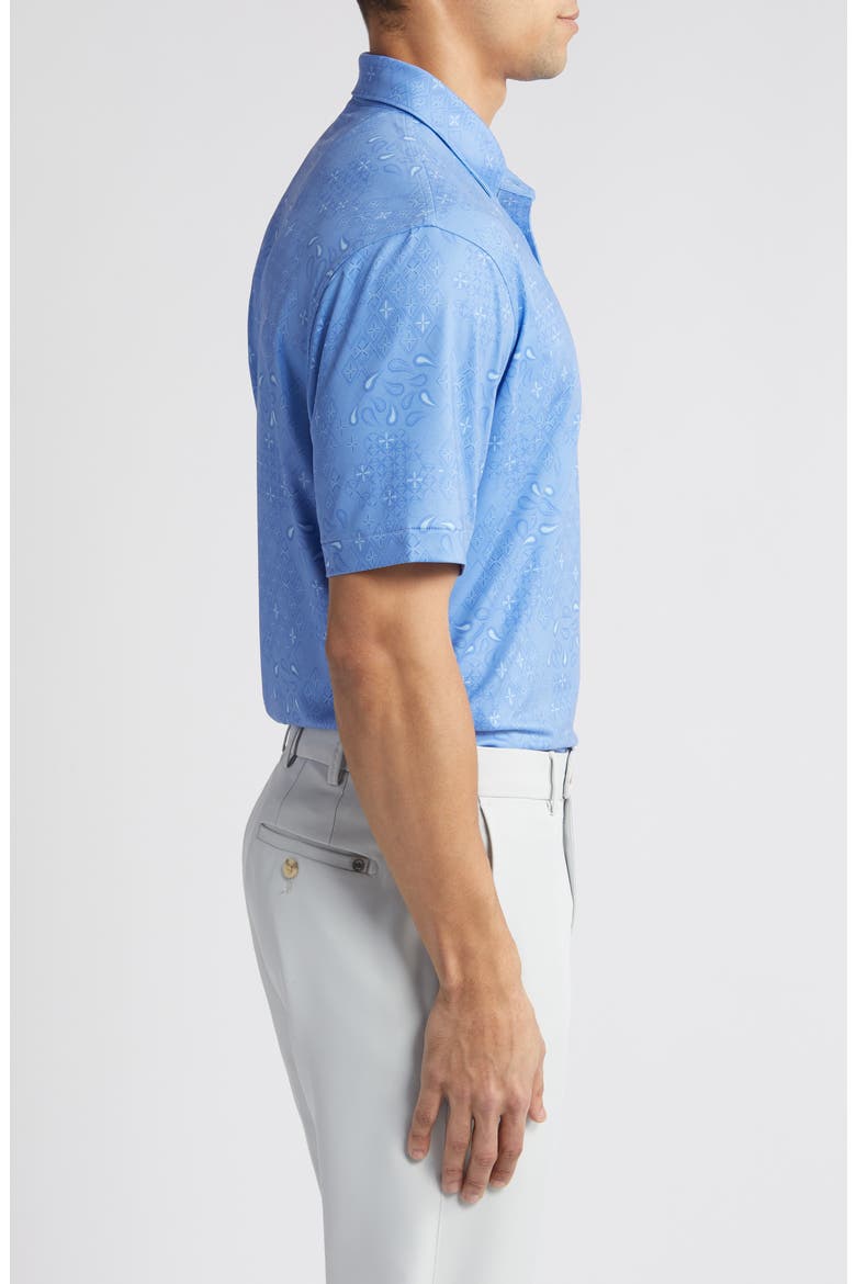 Geometric Paisley Performance Golf Polo, Alternate, color, BONNET