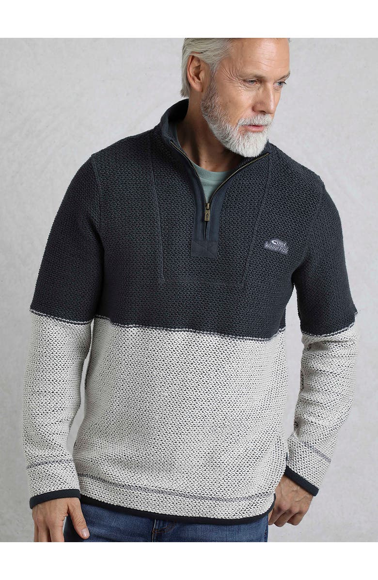 Weird Fish Kielder 1/4 Zip Special Edition Macaroni, Main, color, Dark Navy