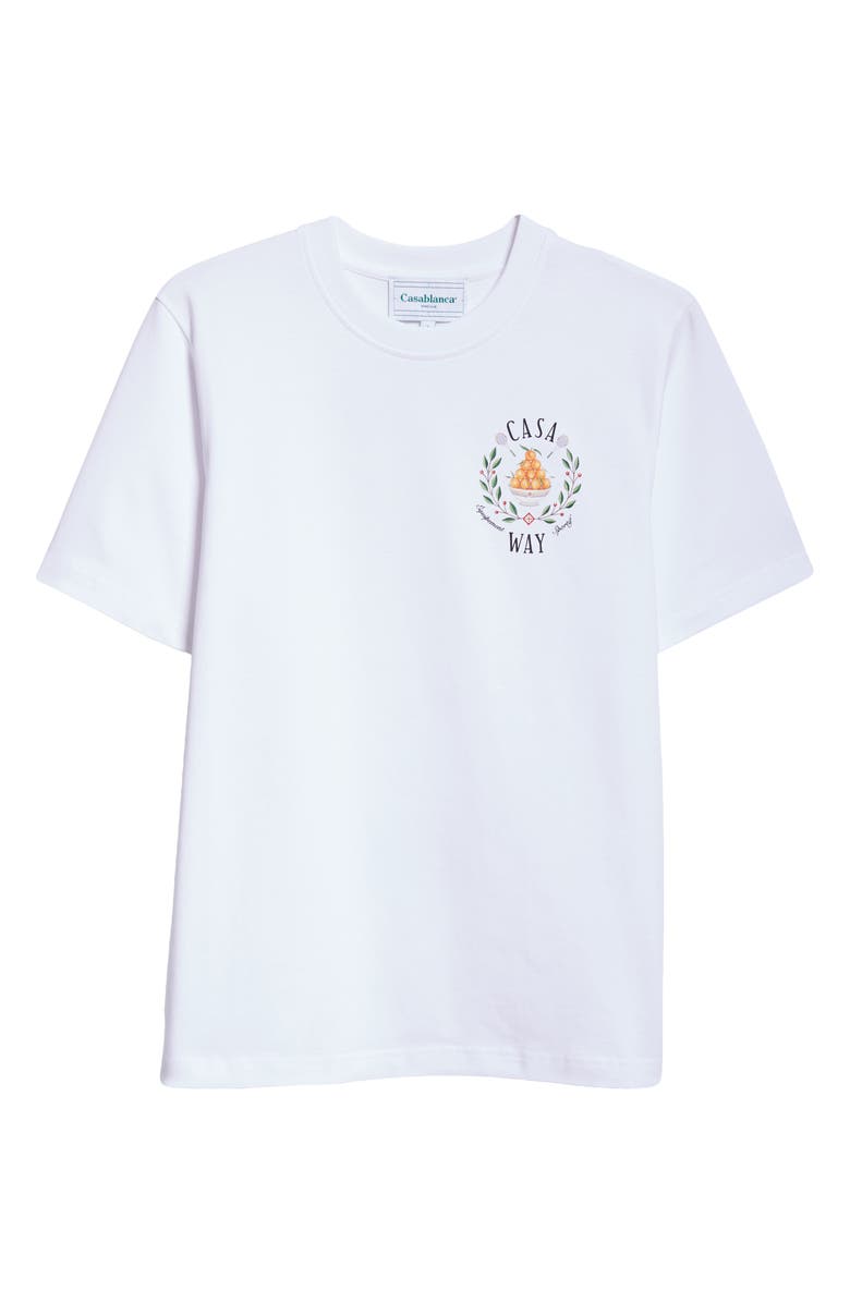 Casablanca Casa Way Organic Cotton Graphic T-Shirt, Alternate, color, Casa Way